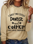 Women's I Have Two Titles Dentist and Cat Mom and I Rock Them Both Simple Text Letters Top