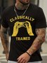 Men's Classically Trained Funny Game Graphic Print Text Letters Cotton Casual Crew Neck T-Shirt