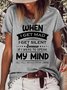 Women's Funny Letter When I Get Mad Crew Neck Casual T-Shirt