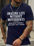 Men's Imagine Life Without Motorbikes Now Slap Yourself And Don't Do It Again Funny Graphic Print Text Letters Cotton Casual T-Shirt