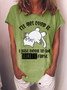 Women‘s Cute Animal I’ll Get Over It I Just Need To Be Dramatic First Cotton-Blend Cat Casual T-Shirt