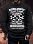 Men's Curious Enough To Take It Apart Funny Graphic Print Casual Text Letters Loose Cotton-Blend Sweatshirt