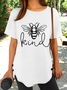 Women's Bee Kind Cotton-Blend Loose Casual T-Shirt