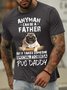 Men's Anyman Can Be A Father But It Takes Someone Special To Be A Pug Daddy Funny Graphic Print Crew Neck Cotton Casual Loose T-Shirt