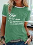 Women‘s Funny Gigi Like A Grandmother But So Much Cooler Simple Regular Fit Cotton-Blend T-Shirt