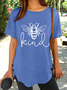 Women's Bee Kind Cotton-Blend Loose Casual T-Shirt
