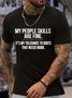 Men’s My People Skills Are Fine It’s My Tolerance To Idiots That Needs Work Text Letters Casual Crew Neck Regular Fit T-Shirt