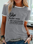 Women‘s Funny Gigi Like A Grandmother But So Much Cooler Simple Regular Fit Cotton-Blend T-Shirt