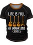 Men’s Life Is Full Of Important Choices Regular Fit Crew Neck Casual T-Shirt
