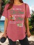 Women’s All I Need Is This Plant And That Other Plant Floral Casual Crew Neck T-Shirt