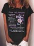 Women's I Can Only Imagine Letters Casual T-Shirt