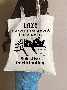 Lazy Is A Very Strong Word funny Cat Shopping Tote