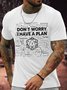 Men's Don't Worry I Have A Plan Funny Graphic Print Cotton Loose Casual Text Letters T-Shirt