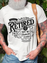 Men's Funny Retirement Gift Retired 2023 Not My Problem Anymore Crew Neck Casual T-Shirt