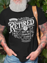 Men's Funny Retirement Gift Retired 2023 Not My Problem Anymore Crew Neck Casual T-Shirt