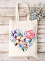 Cordate Floral Shopping Tote