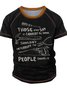 Men's Those Who Say It Cannot Be Done Shouldn‘T Interrupt The People Doing It Funny Graphic Print Casual Crew Neck Text Letters Regular Fit T-Shirt
