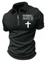 Men’s Normal Isn’t Coming Back Jesus Is Regular Fit Text Letters Casual Polo Shirt