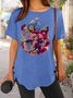 Lilicloth X Cadzart Floral Cat Women's T-Shirt