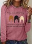 Women's Wiggle Butt Pet Lover Dog Casual Crew Neck  Letters Top