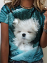 Women‘s Funny Dog Loose Simple T-Shirt