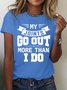 Women's My Joints Go Out Funny Letter Casual T-Shirt