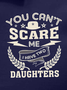 Men's You Can't Scare Me I Have Two Daughters Funny Graphic Print Text Letters Polo Collar Casual Regular Fit Polo Shirt