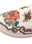 Woman's Embroidery Bees Canvas Flat Shoes