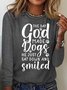 Women's Dog Lover Letters Casual Top
