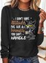 Womens I Don't Have Attitude Casual Crew Neck Top