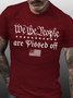 Men's We The People Are Pissed Off Funny Graphic Print Text Letters Cotton Crew Neck Casual America Flag Loose T-Shirt