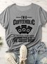 Women's Coffee Lover Print Crew Neck Casual T-Shirt