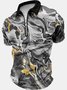 Men's Marble Flow Gold Abstract Art Funny 3D Graphic Print Casual Pop Art Print Regular Fit Polo Shirt