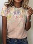 Lilicloth X Paula Women's Pink Floral Print T-Shirt