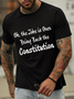 Men's Funny Word OK And The Joke Is Over Bring Back The Constitution Casual T-Shirt