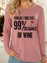 Lilicloth X Y Tonight Forecast 99% Change Of Wine Women's Long Sleeve T-Shirt