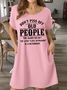 Women‘s Funny Don't Piss Off Old People Text Letters Casual Dress