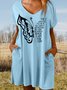 Women's They Whispered To Her Butterfly Casual Dress