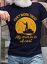 Men's Funny Word Can't Work Today My Arm Is In A Cast Casual Loose T-Shirt
