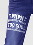 Women's MIMI Because I'M Way Too Cool To Be Called Grandma Funny Casual Loose Daisy Jeans