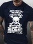 Men's GRUMPY OLD MECHANIC Cotton Letters Casual T-Shirt
