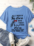Women's Horse Lover Casual Text Letters T-Shirt