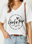 Women's Funny Girls Trip 2023 Cheaper Than Therapy Casual Cotton T-Shirt