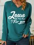 Lilicloth X Manikvskhan Jesus He’ll Be There For You Women's Shawl Collar Casual Sweatshirt