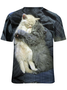 Women's Cute Cat Funny Art Print Casual Loose T-Shirt