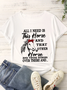 Women's Horse Lover Casual Text Letters T-Shirt