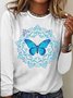 Women's Butterfly Resurrection Casual Crew Neck Shirt