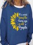Women’s It’s Weird Being The Same Age As Old People Loose Text Letters Crew Neck Casual Sweatshirt