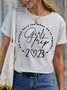 Women‘s Girls trip 2023 Letters Cotton Casual T-Shirt