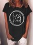 Women's Be Kind Funny Graphic Printing Casual Crew Neck Loose Cotton-Blend T-Shirt